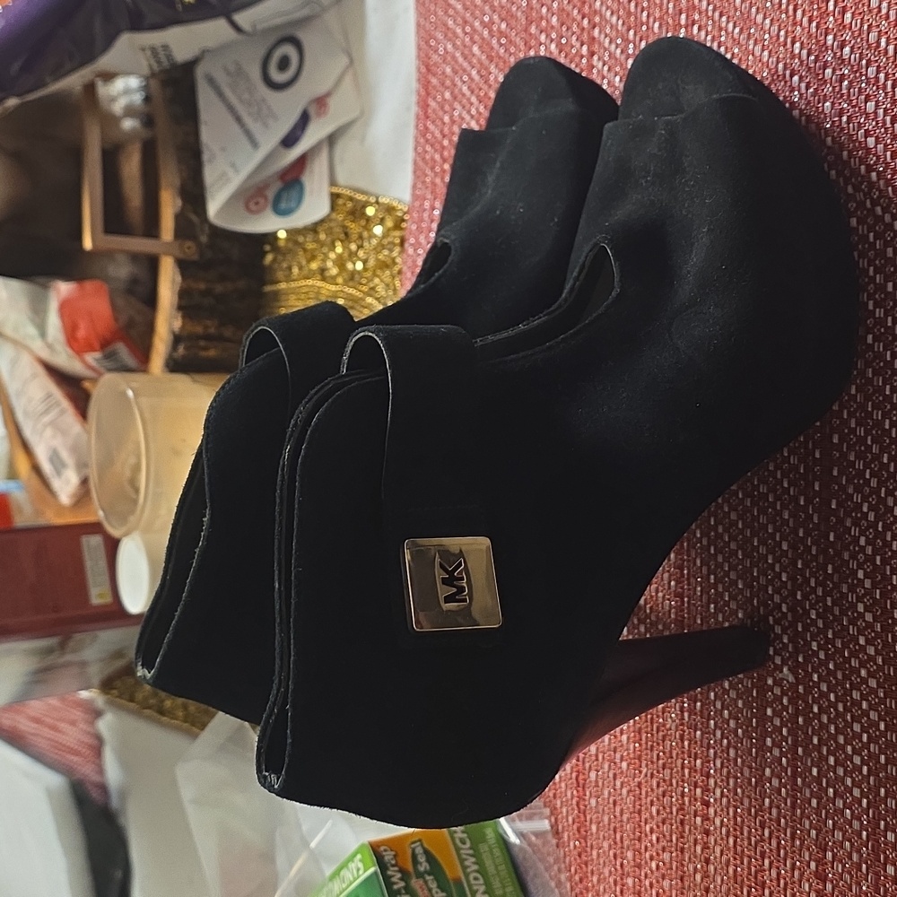 Michael Kors Suede Black Platform Heels